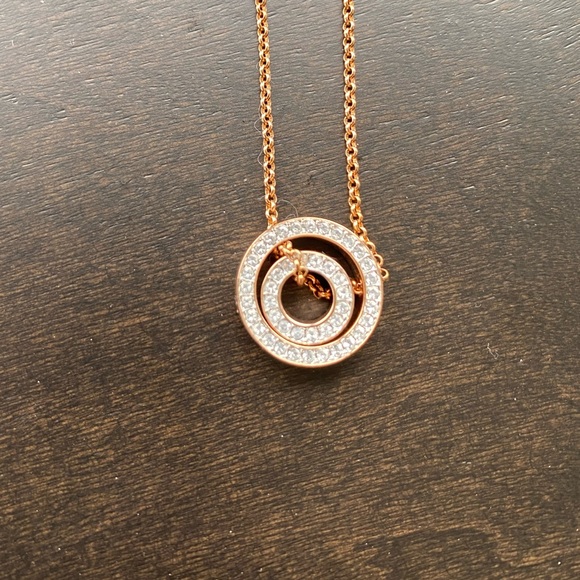 SOLD Swarovski Hollow Pendant - Rose Gold - Picture 5 of 11